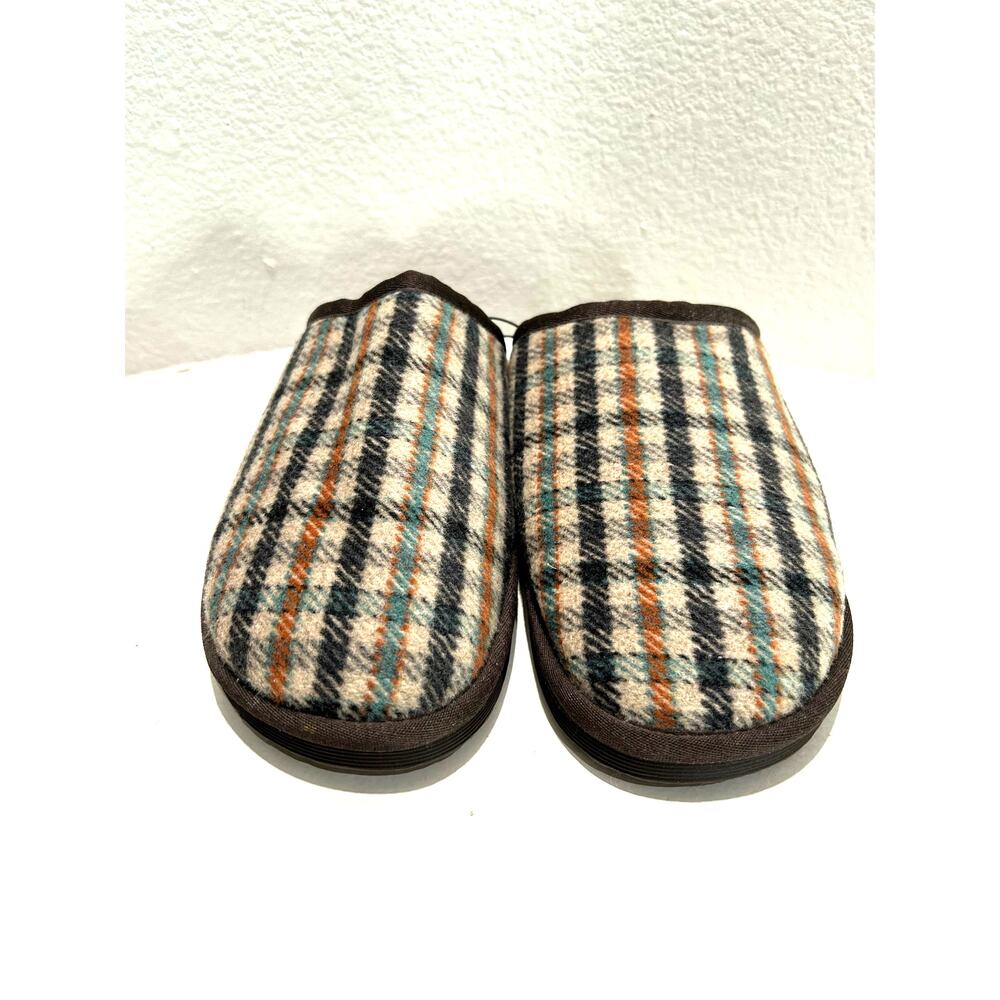 STAHEEKUM Slippers NWT $55 Alpine Flannel Plaid Shearling Lining Size Men's 9 - Picture 2 of 7